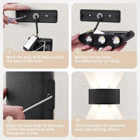 Lámpara De Pared LED Moderna Para Interior Y Exterior Luz Blanca Versátil Para Sala De Estar Corredor Dormitorio Decoración - details 28