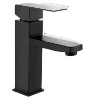 Grifo monomando para lavabo Negro mate-mezclador Agua Fría/Caliente con Ahorro-Diseño cuadrado elege-Latón E inoxidable - Instalación fácil - details 0