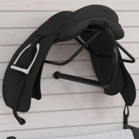 vidaXL Soporte de silla de montura de pared hierro negro - details 0