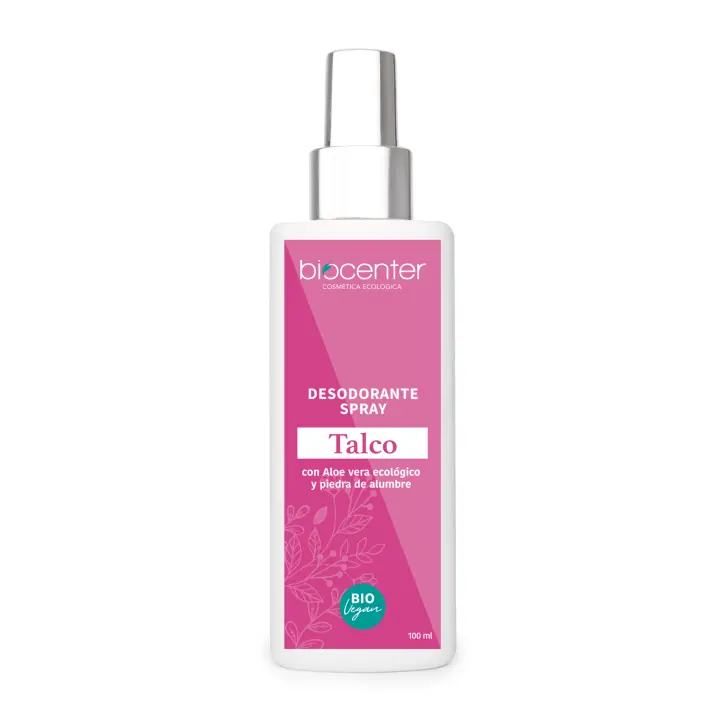 BIOCENTER Desodorante Natural Spray - TALCO - Ecológico y Vegano - 1