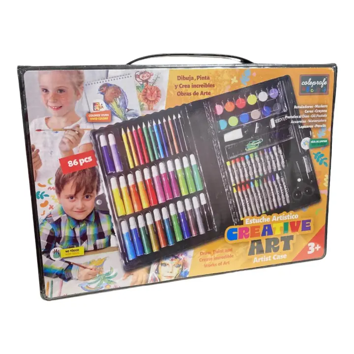 Maletín Estuche Artístico Creative Art con 86 Piezas Dibujo y pintura COLEPROFE - 1