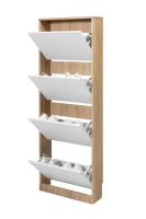 Mueble Zapatero Serie Loira 52AB Topkit Armario Zapatero Estrecho Alto con 4 Puertas abatibles. Medidas 161x54x16 - details 0
