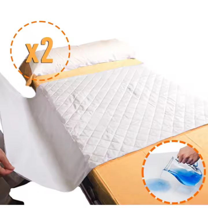 PACK 2 Empapadores Absorbentes Eco Lavables Cama 90cm 3,15 Litros/m2 Ortoprime Ortoprime - 1