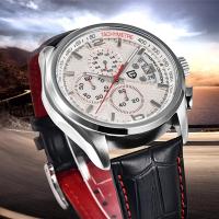 Reloj De Cuarzo Para Hombre PAGANI DESIGN 2024 Moda Militar Con Movimiento De Lujo Cuero Resistente Al Agua Y Al Choque Pantalla Retroiluminada Y Fecha Rattrapante - details 3