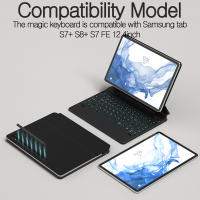 Estuche Teclado Mágico Para Samsung Galaxy Tab S9+/S8+/S8 Plus/S7 FE/S7 plus De 12.4 Pulgadas Con Trackpad Multitáctil Y Retroiluminado Compatible Con Varias Versiones Del Tablero - details 9