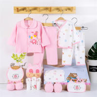 Conjunto De Ropa Para Bebés Recién Nacidos 18 Piezas Unisex Algodón 100% Suave Para Primavera Y Otoño Incluye Gorro Y Pañalera - details 1