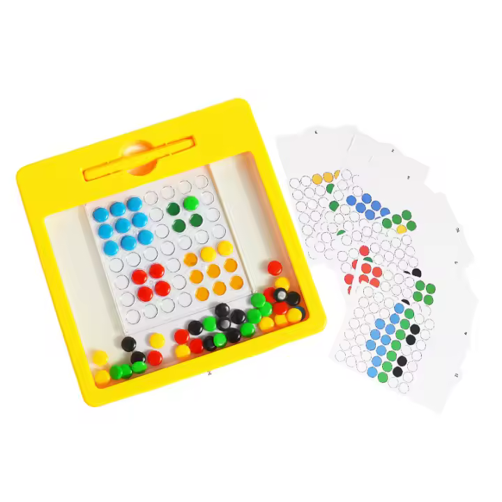 Tablero De Dibujo Magnético Para Niños Juguete Educativo Con Cuentas Magnéticas Coloridas Entrenamiento De Motricidad Finas Juego De Rompecabezas Para Educar a Niños Entre 3-6 Años - 1