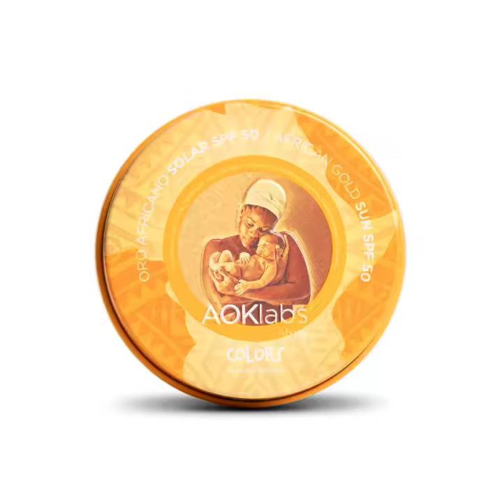 AOKlabs - Oro  Africano Solar 50 SPF, Manteca de Karite sin refinar -  protector solar con filtros 100% físicios de amplio espectro I 50ml. - 1