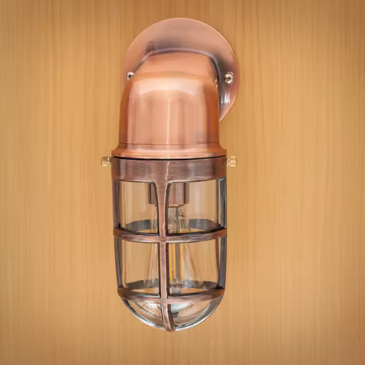 Aplique de pared estilo Naval en Cromo - 1 Bombilla E27 - Interior IP20 - 1