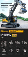 Coche Remoto Para Niños OLOEY Excavadora Y Camión Cargador Eléctrico Juguete De Construcción Regalo De Navidad Para Niños Mayores De 6 Años - details 4