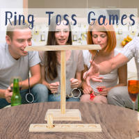 Juego De Tiro De Anillos Para Adultos Juego De Mano Y Anillo Hecho a Mano En Madera Juego De Exterior E Interior Decoración De Patio Juegos De Jardín - details 0