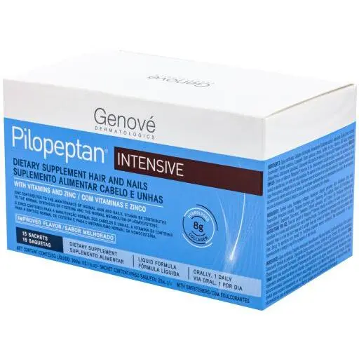 Genove Pilopeptan Intensivo Cabello y Uñas 15 Sobres 20 Ml - Fortalece y Estimula Crecimiento Capilar - 1