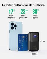 Banco de energía, mini batería externa de 10000 mAh y 22,5 W, carga rápida, USB C PD3.0 QC4.0, cargador portátil para iPhone 15, 14, 13, 12 Pro, Samsung S22, S21, Xiaomi, Huawei, iPad y tableta - details 1