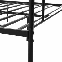 HOMCOM Marco de Cama Doble de Metal para Colchón 150x200 cm con Cabecera y Patas de 31 cm Estructura de Cama Matrimonio con Espacio Bajo de Almacenamiento 158x211x106 cm Negro - details 3