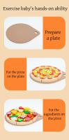 Juguete Educativo Montessori De Pizza Para Niños Set De Juego De Cocina Con Alimentos Simulados Madera Para Bebés De 3-6 Años - details 3