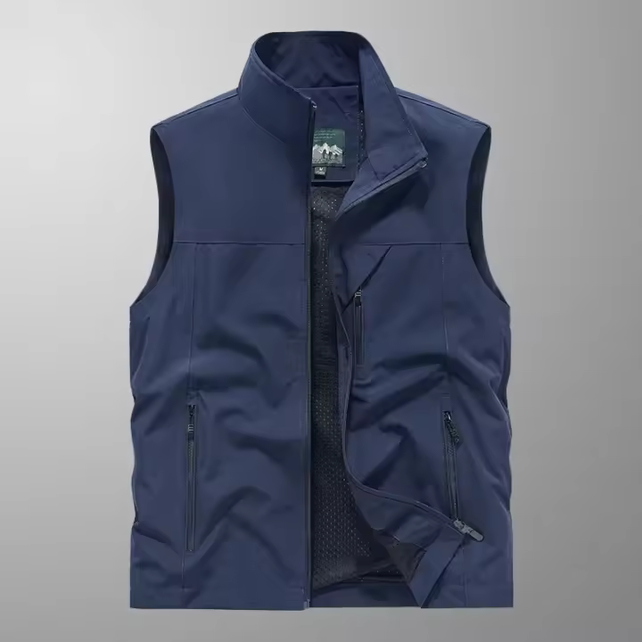 Chaleco De Verano Para Hombre Chaleco Sin Mangas Táctico Impermeable Para Caza Pesca Camping Con Bolsillos Y Cola De Caballo Casual - 1
