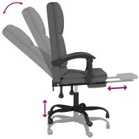 vidaXL Silla de oficina reclinable con masaje de tela gris oscuro - details 4