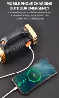 Linterna Solar LED Potente Portátil Con Luz De Trabajo COB Recargable USB 4 Modos De Iluminación Torcha Solar Para Exteriores - details 10