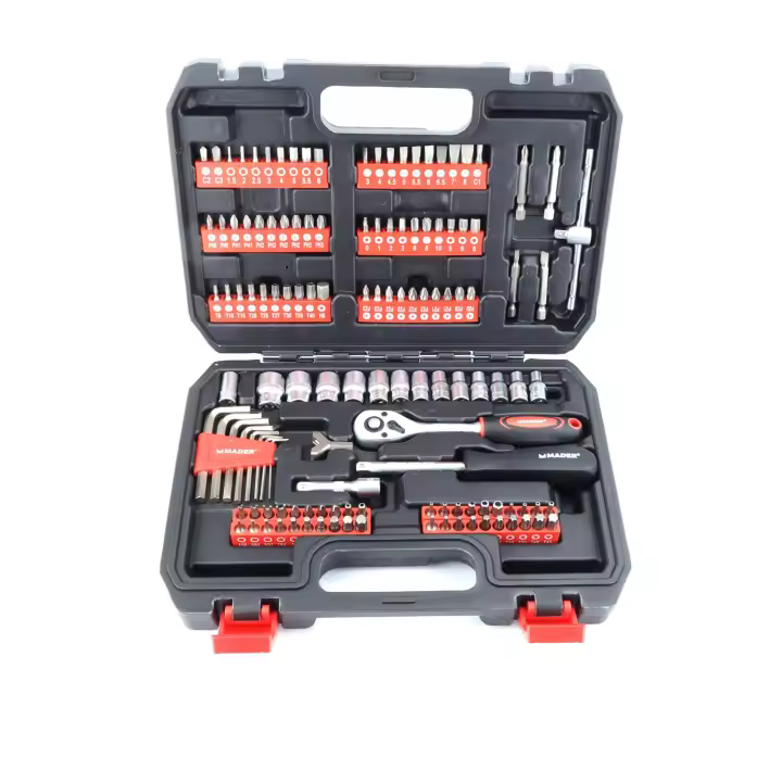 MADER 61176 Llave de Vaso + Puntas, 1/4", 131Un, CRV - 1