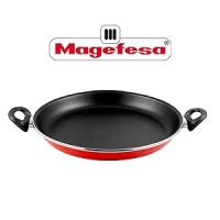 Magefesa PRAGA Paellera 30 cm – Acero Esmaltado Vitrificado, Apta para Inducción y Lavavajillas – Color Rojo Granate - details 0