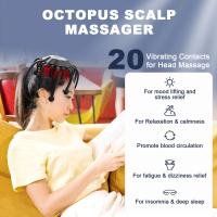 Masajeador Eléctrico De Cabeza KTS Octopus 20 Contratos 5 Modos Masajeador De Escalpelo Con Terapia De Luz Roja 2 Contratos Adicionales - details 0
