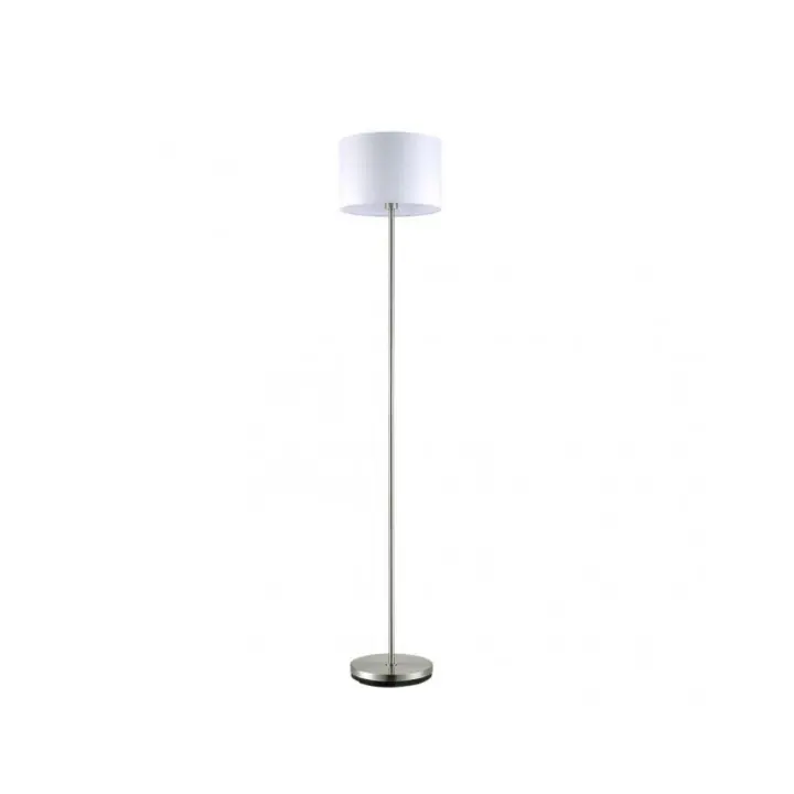 Fabrilamp - Pie De Salon Aldebaran 1xe27 Niquel C/pant Blanca 170x35x35 Cm - 1
