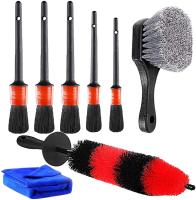 Kit De Detalle Para Coche 8 Piezas Cepillo Largo Suave Para Limpieza De Rines Y Neumáticos Material PP Sin Químicos Peligrosos - details 1