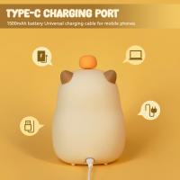 Lámpara Nocturna Capybara Recargable Con Alarma Digital Luz De Mesa Para Regalo Lámpara Táctil Con Función Snooze Forma Animal ABS LED - details 5