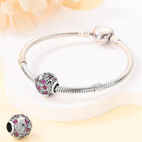 Pendiente Original De Joyería De Moda Clásica Serie Romántica Loto De Bolas S925 Plata Pura Con Zirconia Regalo DIY - details 16