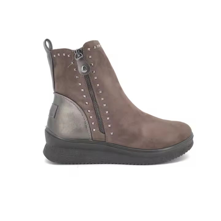 Botín Amarpiés para mujer, mod.25347, Botín con cremallera exterior y talonera - 1