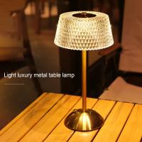 Lámpara De Noche LED Recargable Táctil Para Dormitorio Estudio Lámpara De Mesa De Vidrio Decoración De Ambiente Luz Nocturna Para Cama - details 0