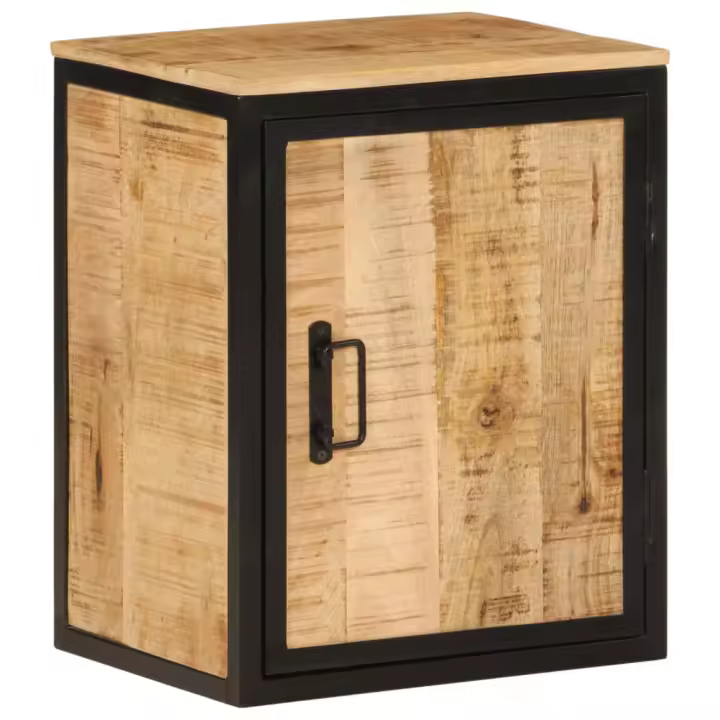 vidaXL Mueble de baño madera maciza de mango y hierro 40x30x50 cm - 1