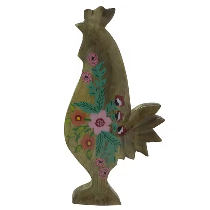Signes Grimalt ORIGEN Home Decor Gallina De Madera Marrón - Figura de Gallina 23x11x3cm 32704 - 1