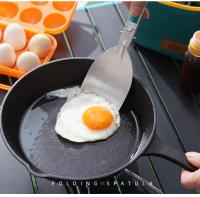 Nueva 1Pc Cuchara Plegable Para Cocinar Y Camping Espátula De Acero Inoxidable Herramienta De Cocina Y Picnic Equipamiento De Exterior - details 4