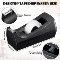 Dispensador De Cinta De Escritorio Negro Con Base Antideslizante Recarga De Dispensador De Cinta Artículos Para El Hogar Y Oficina - details 1