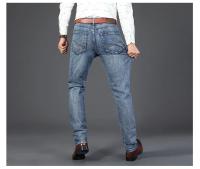 High Quality Jeans Para Hombre Negocios Casual Stretch Denim Azul Clásico Trousers Trabajo Moda Cierre De Cremallera Midweight Slim - details 6