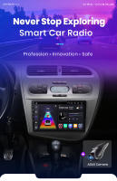 Junsun Android 13 Car Radio Stereo For Seat Leon MK2 2005 2006 2007 2008 2009 2010 2011 2012 Car Auto Radio Built-In Wireless Carplay For Apple & Android Auto Automotive Multimedia Touch Screen 2 DIN Car Intelligent Systems Head Unit With GPS Navigation D - details 2