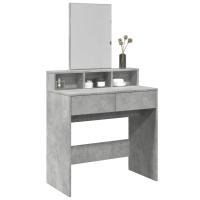 vidaXL Tocador con espejo color 80x41x144,5 cm en color Gris sonoma/Gris hormigón/Blanco y más | decorativo de pared para baño dormitorio recibidor moderno - details 1