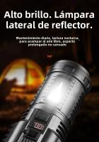 Linterna LED Multifuncional COB Con Iluminación Lateral Para Camping Recargable Por USB Pantalla Inteligente Y Luz De Emergencia - details 6