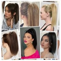 H&STAR Extension De Cabello Sintético 16 Pulgadas Clip En Cola De Caballo Recta Fluffy Elegante Para Mujeres Fibra De Alta Temperatura - details 4