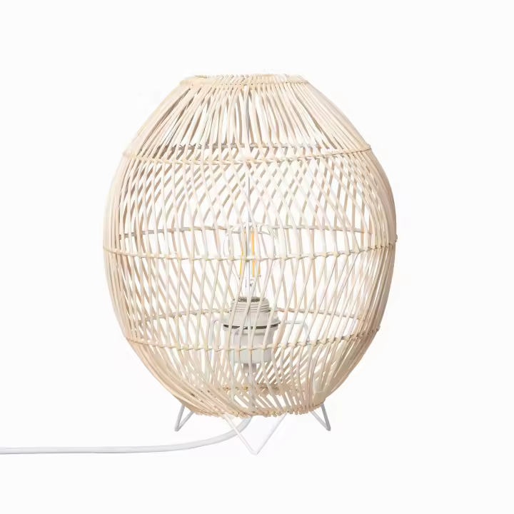 Ledkia Lámpara de Mesa de Ratán Sagra Natural - 1