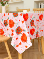Mantel Romántico De Día De San Valentín 1pc Apto Para Restaurantes Estudios Mesas De Café Y Salones Material Poliéster Impermeable Estilo Coreano - details 4