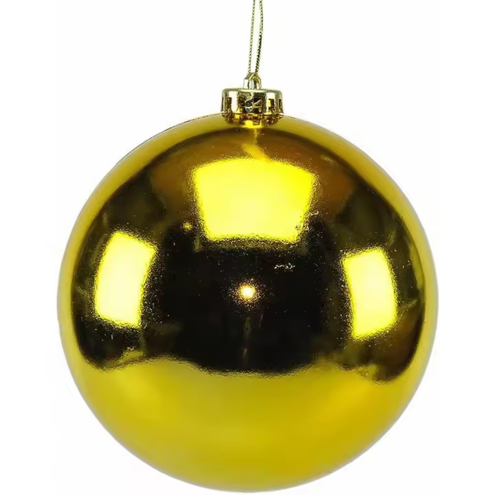 Gerimport Bola Navidad Oro 15 Cm Decoración Navideña Alta Calidad - 1