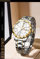 Reloj De Pulsera Para Hombre BINBOND Marca Top Lujo Resistente Al Agua Luminoso Con Fecha Y Día De La Semana Reloj De Acero Inoxidable Cuarzo - details 4