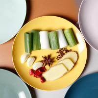 Plato Redondo De Porcelana Y Plástico Creativo Para Condimentos Como Salsa De Soja Y Vinagre Adecuado Para Frutas Y Aperitivos Accesorios De Cocina - details 1
