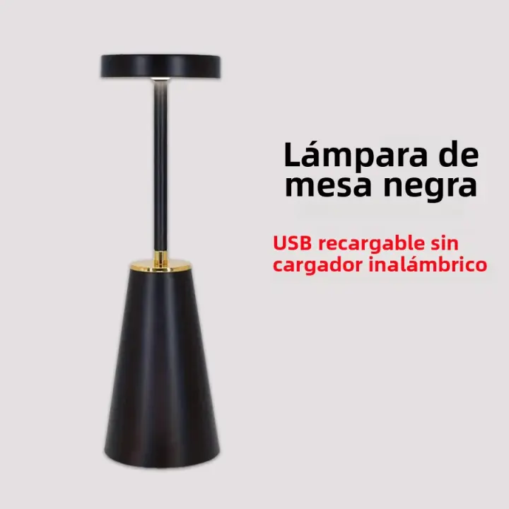 Lámpara De Mesa LED Inalámbrica Recargable Sin Cable Luz Nocturna Para Dormitorio 3 Colores Decoración De Mesa De Cama Luz De Lectura Moderna - 1