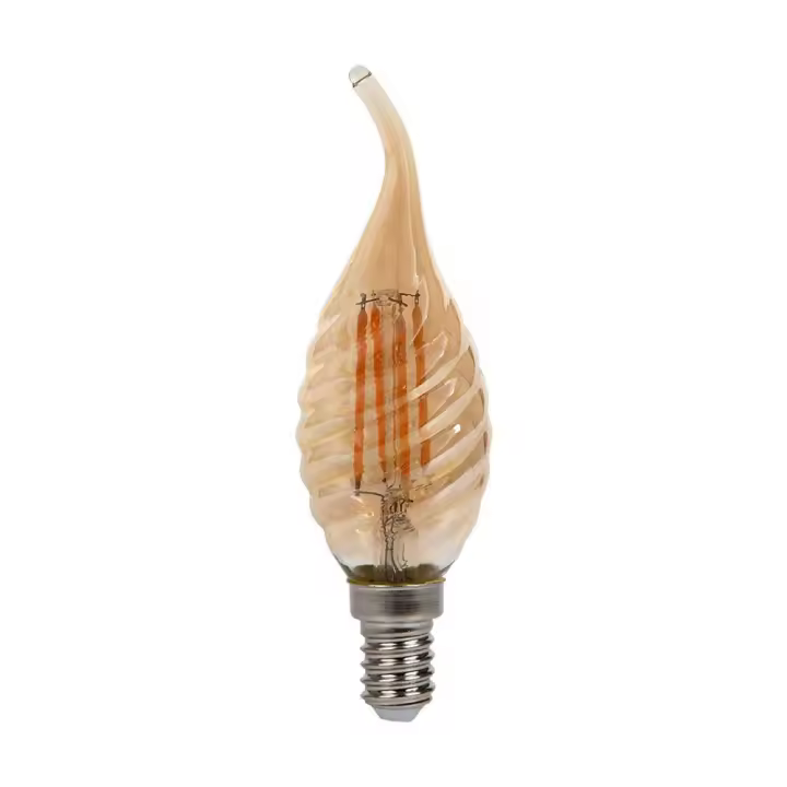 Bombilla LED 4W Filamento E14 Tipo Vela llama Ámbar VT-1947  V-TAC - 1