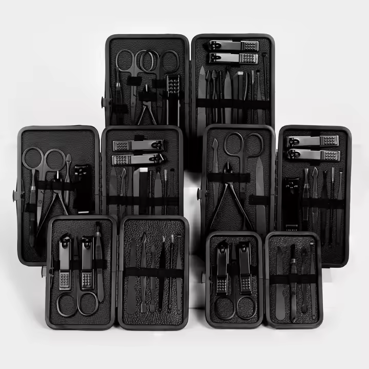 Set De Uñas Profesional 7-18pcs Herramientas De Aseo De Uñas Y Pies Con Tijeras De Cutícula De Acero Inoxidable Herramientas De Arte De Uñas - 1