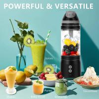 Licuadora y exprimidor de 6 cuchillas Mini - Carga USB, pantalla digital de 3 velocidades, cuchillas de acero inoxidable para smoothies, batidos y jugos frescos - Portátil, ideal para camping, viajes y regalos, Camping Essentials | Gadget de cocina modern - details 6