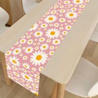 Corredor De Mesa En Forma De Margarita Para Fiesta De Cumpleaños Decoraciones Para Cocina Y Comedor Cubiertas De Tela Para Niñas Fiesta De Baño De Bebé - details 10